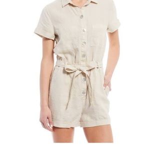 Cloth & Stone Rolled Hem Pocket Utility Romper